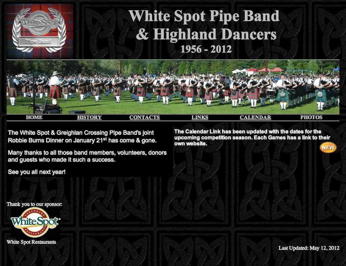 white spot youth pipe band