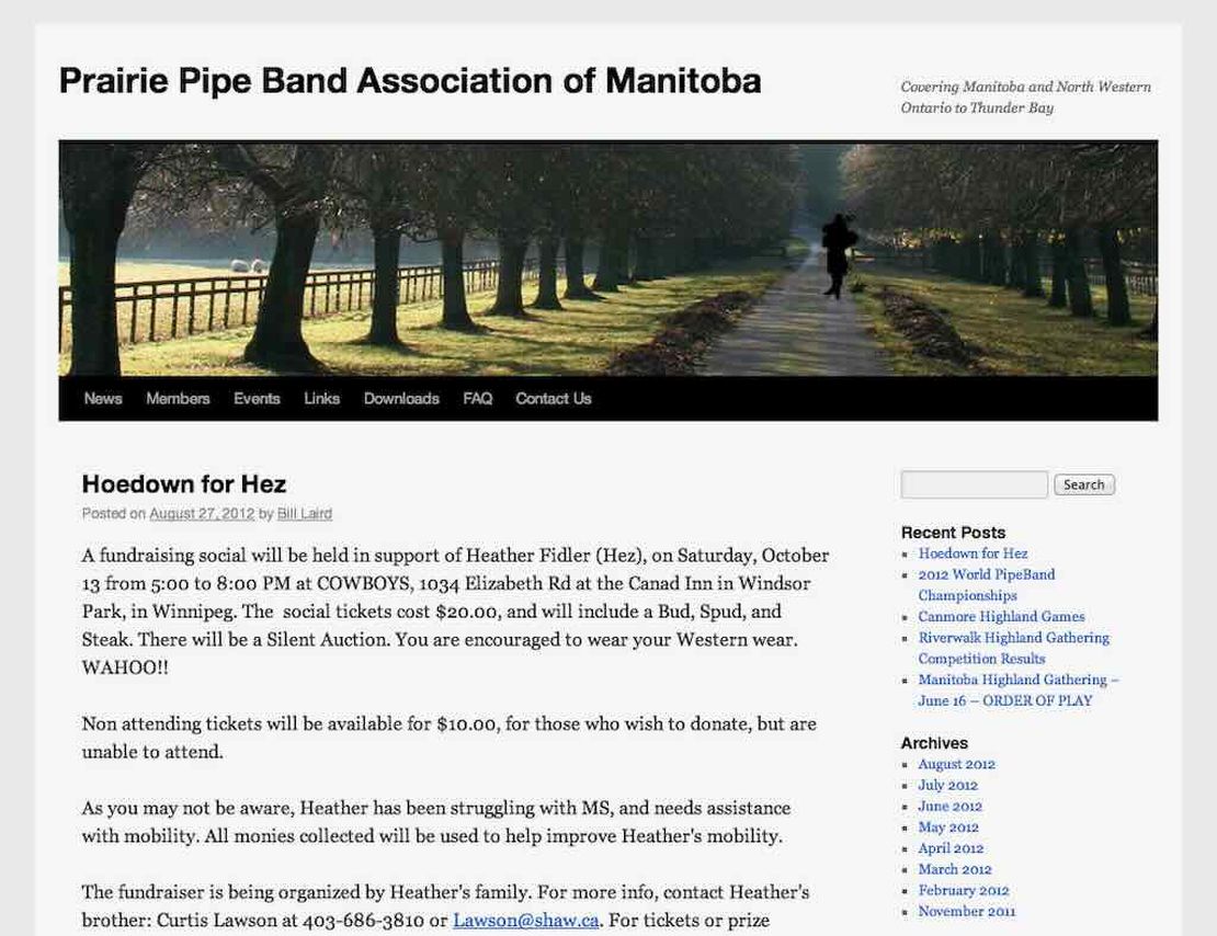 prairie pipe band association of manitoba