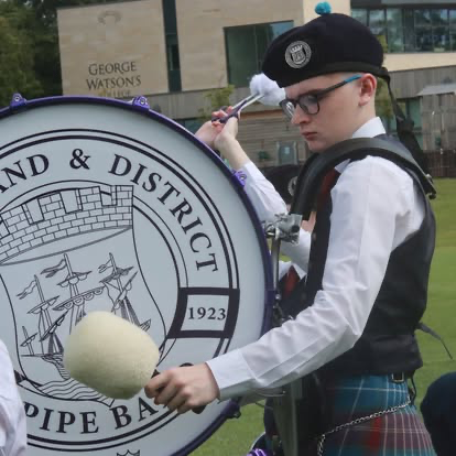 Burntisland and District pipe band drummer