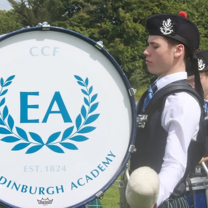 Edinburgh Academy pipe band drummer