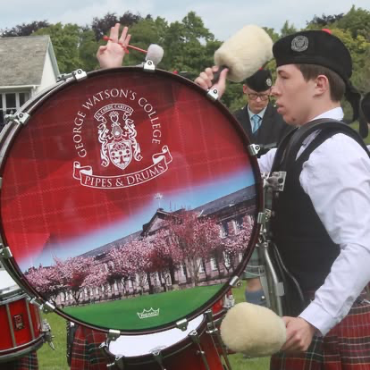 George Watson’s College pipe band drummer