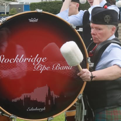 Stockbridge pipe band drummer