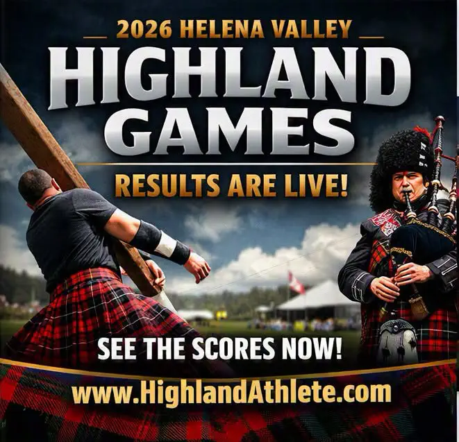 Historical 2026 Helena Valley Highland Games results announcement