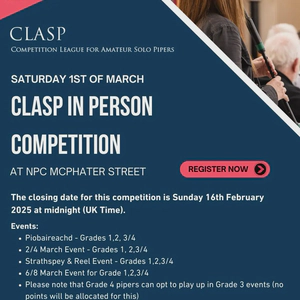 CLASP NPC, McPhater Street, ‘In Person’ Competition March 1, 2025