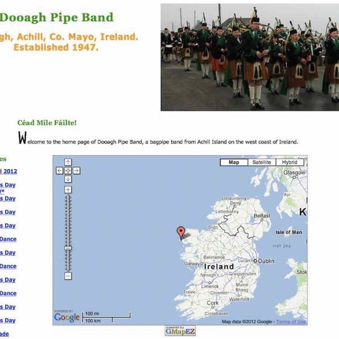 dooagh pipe band achill island