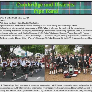 cambridge and districts pipe band